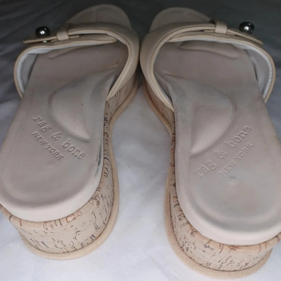 Rag & Bone Sommer Leather Platform Slides Size 38.5 US 8.5 - Picture 15 of 16